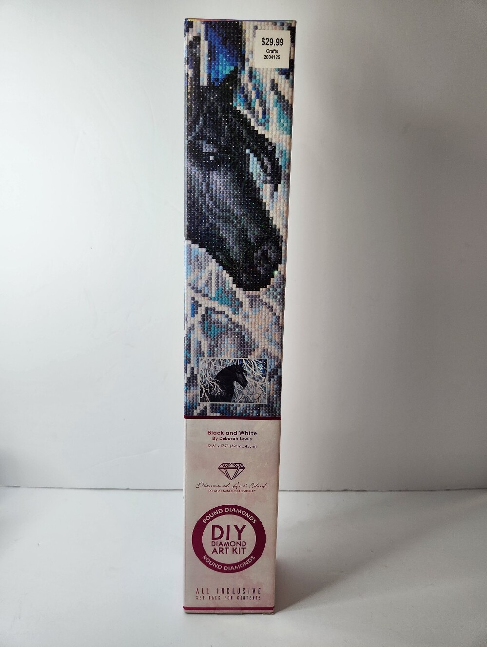 Black and White Horse DIY Diamond Art Club Kit - Deborah Lewis